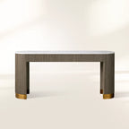 Finnley Marble Top Entryway Console Table Wood Hallway Entrance Table Unique Style