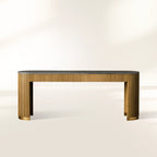 Finnley Marble Top Entryway Console Table Wood Hallway Entrance Table Unique Style