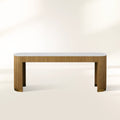 Finnley Marble Top Entryway Console Table Wood Hallway Entrance Table Unique Style
