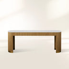 Finnley Marble Top Entryway Console Table Wood Hallway Entrance Table Unique Style