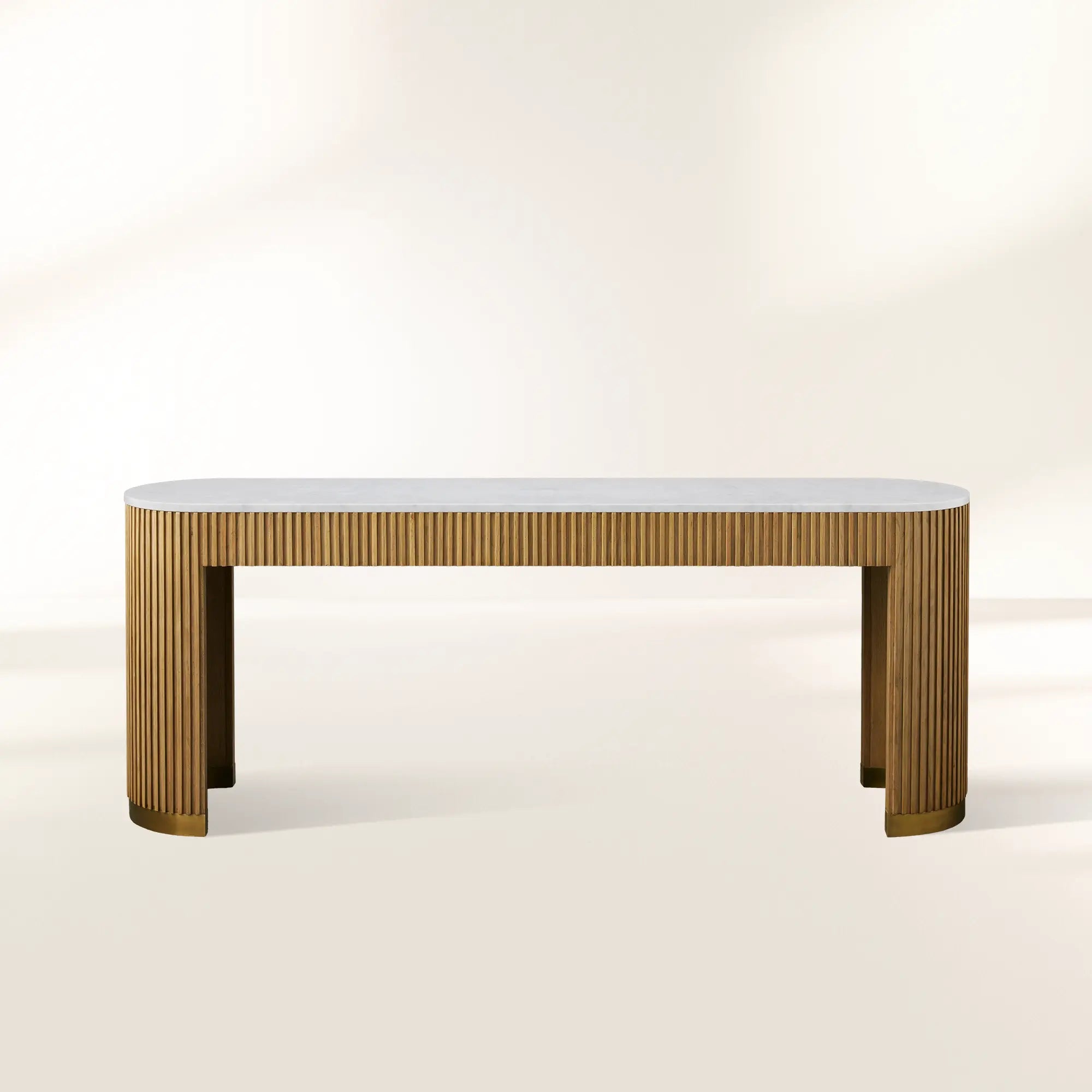 Finnley Marble Top Entryway Console Table Wood Hallway Entrance Table Unique Style