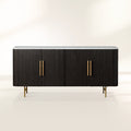 Finnley Wood Sideboard Marble Countertop Buffet Storage Rural Entryways Cabinet
