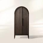 Hattie Oak Living Room Tall Display Cabinet Wood Office Bookcase Dining Sideboard