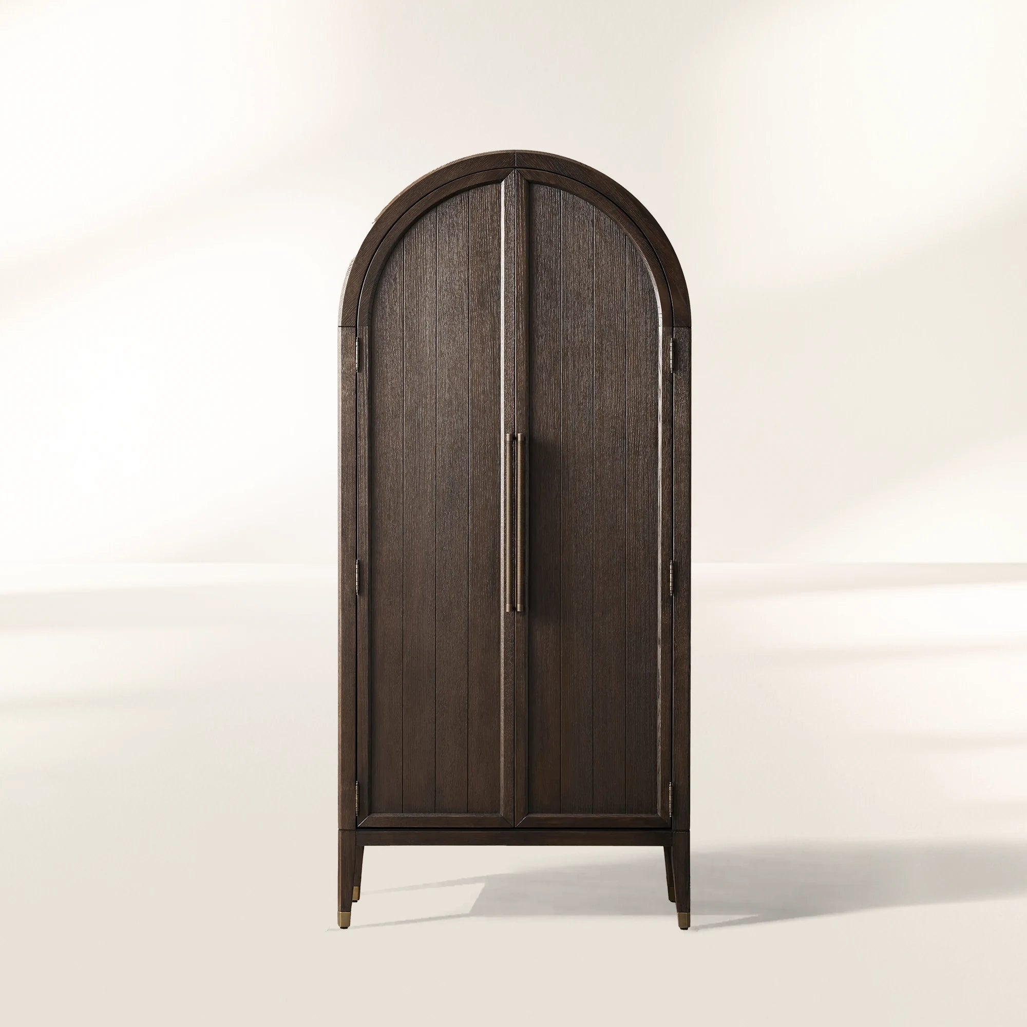 Hattie Oak Living Room Tall Display Cabinet Wood Office Bookcase Dining Sideboard