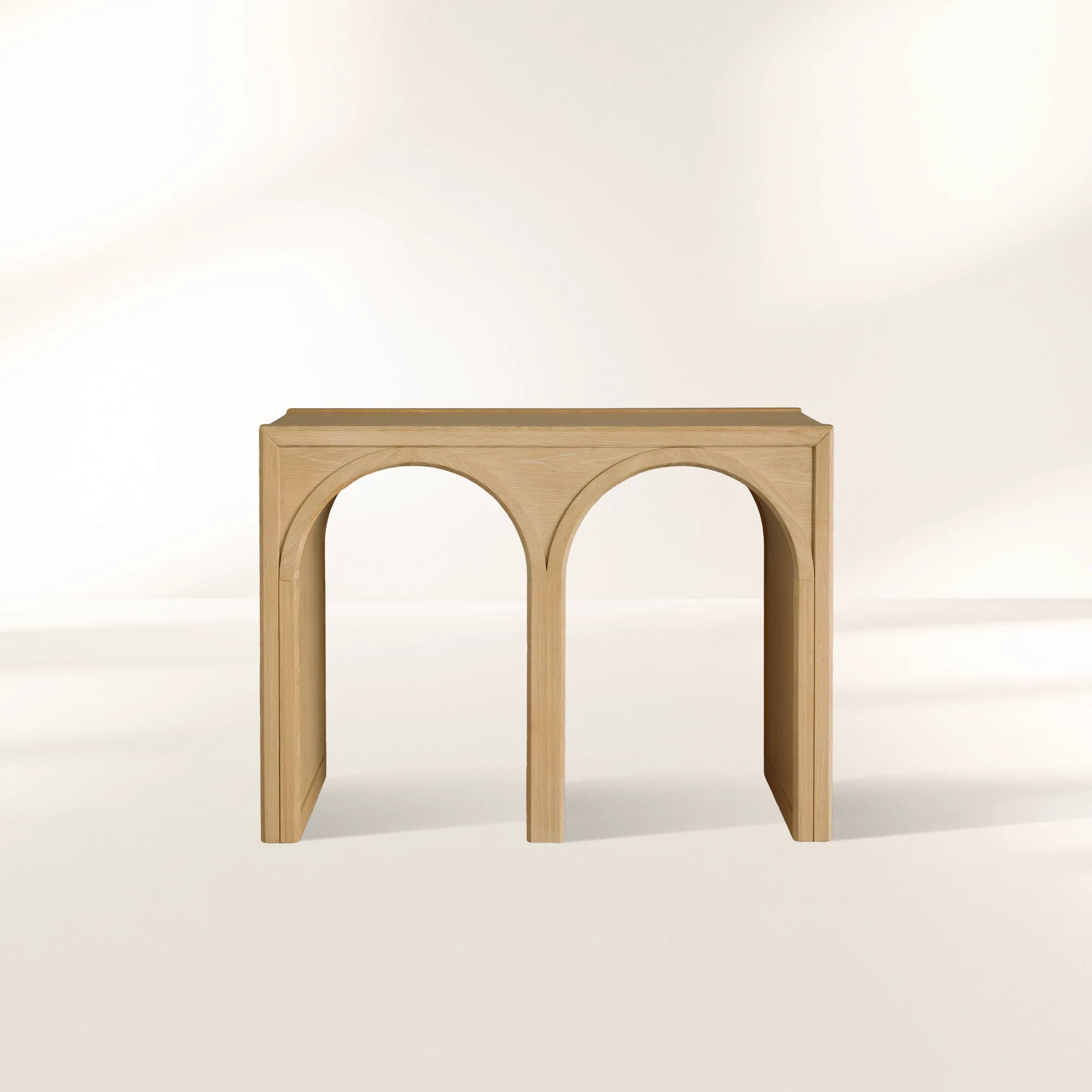 Console d'entrée Hattie en chêne massif, style rustique
