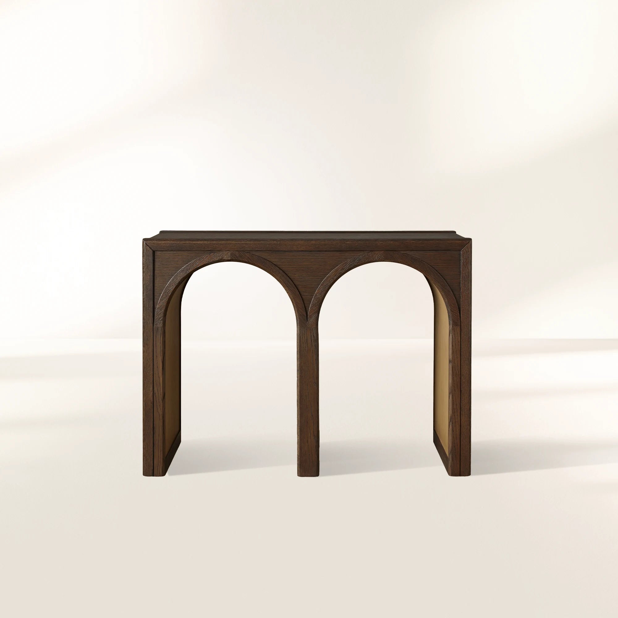 Console d'entrée Hattie en chêne massif, style rustique
