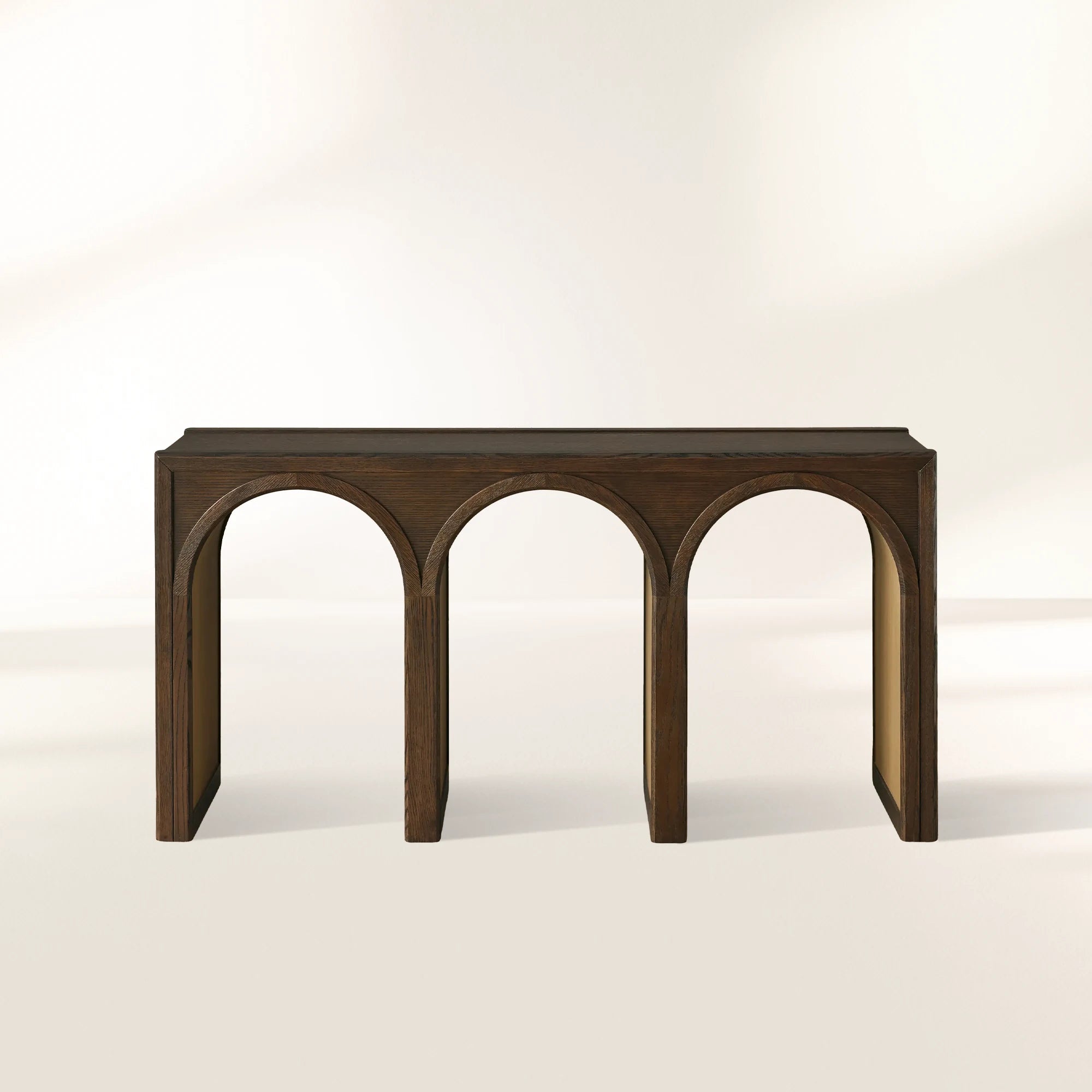 Console d'entrée Hattie en chêne massif, style rustique