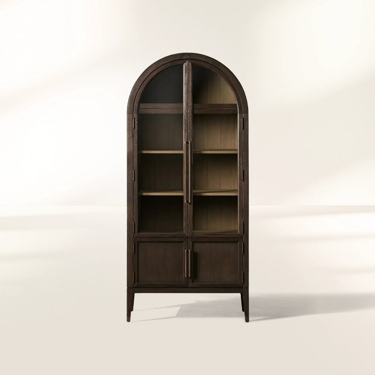 Hattie Solid Oak Glass Display Cabinet