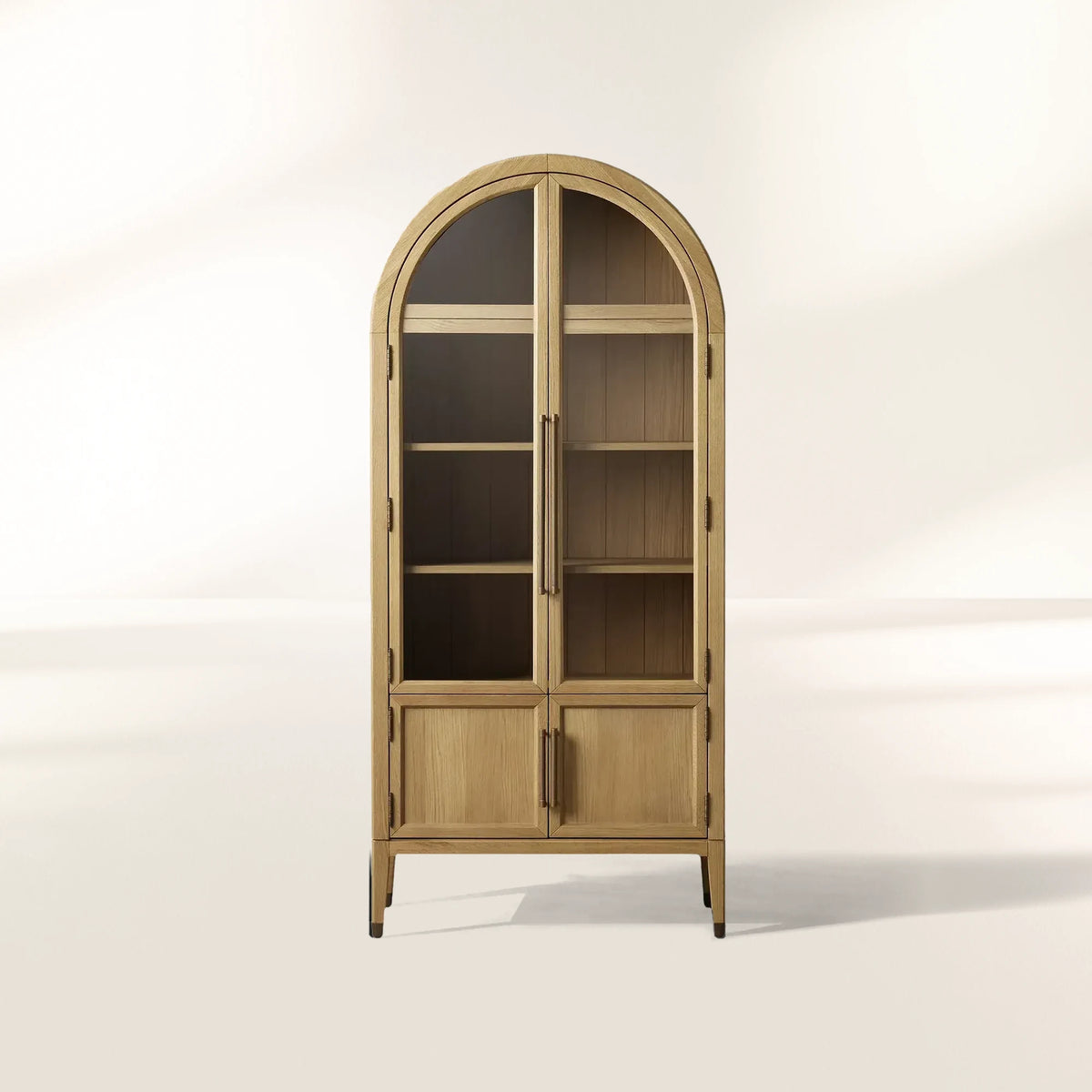 Hattie Solid Oak Glass Display Cabinet