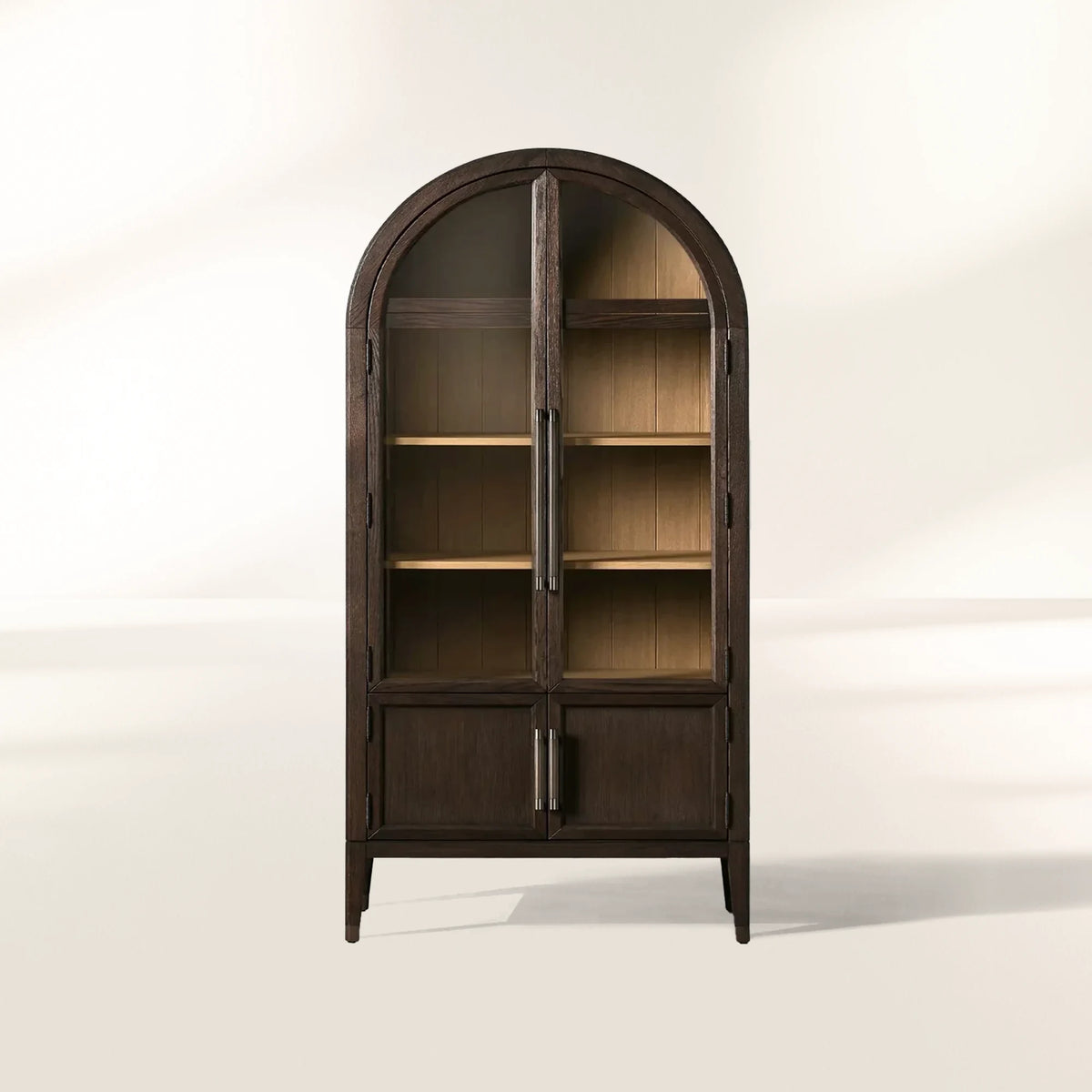 Hattie Solid Oak Glass Display Cabinet