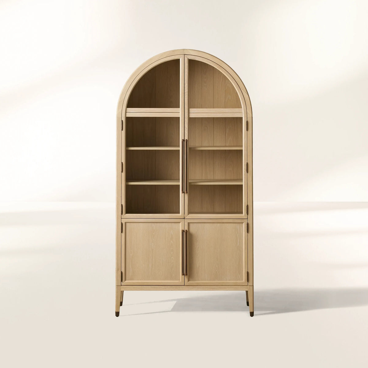 Hattie Solid Oak Glass Display Cabinet