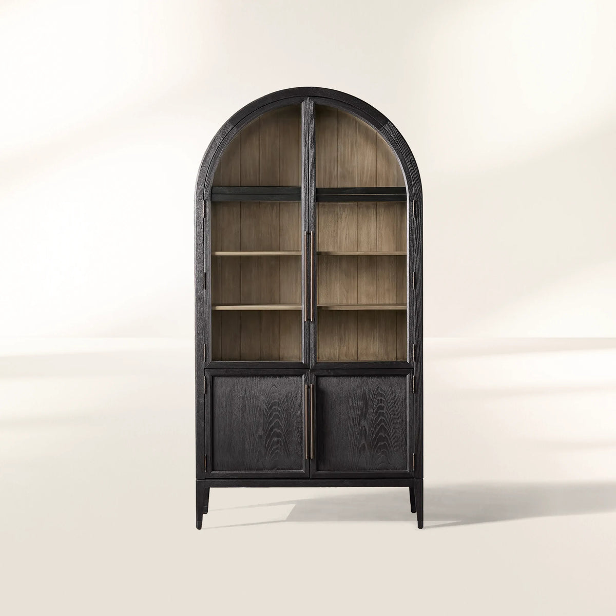 Hattie Solid Oak Glass Display Cabinet