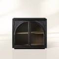 Hattie 16th-Century Sideboards Oak Wood Entrance Cabinets Arched Design Storage Buffet Cabinets