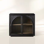 Hattie 16th-Century Sideboards Oak Wood Entrance Cabinets Arched Design Storage Buffet Cabinets