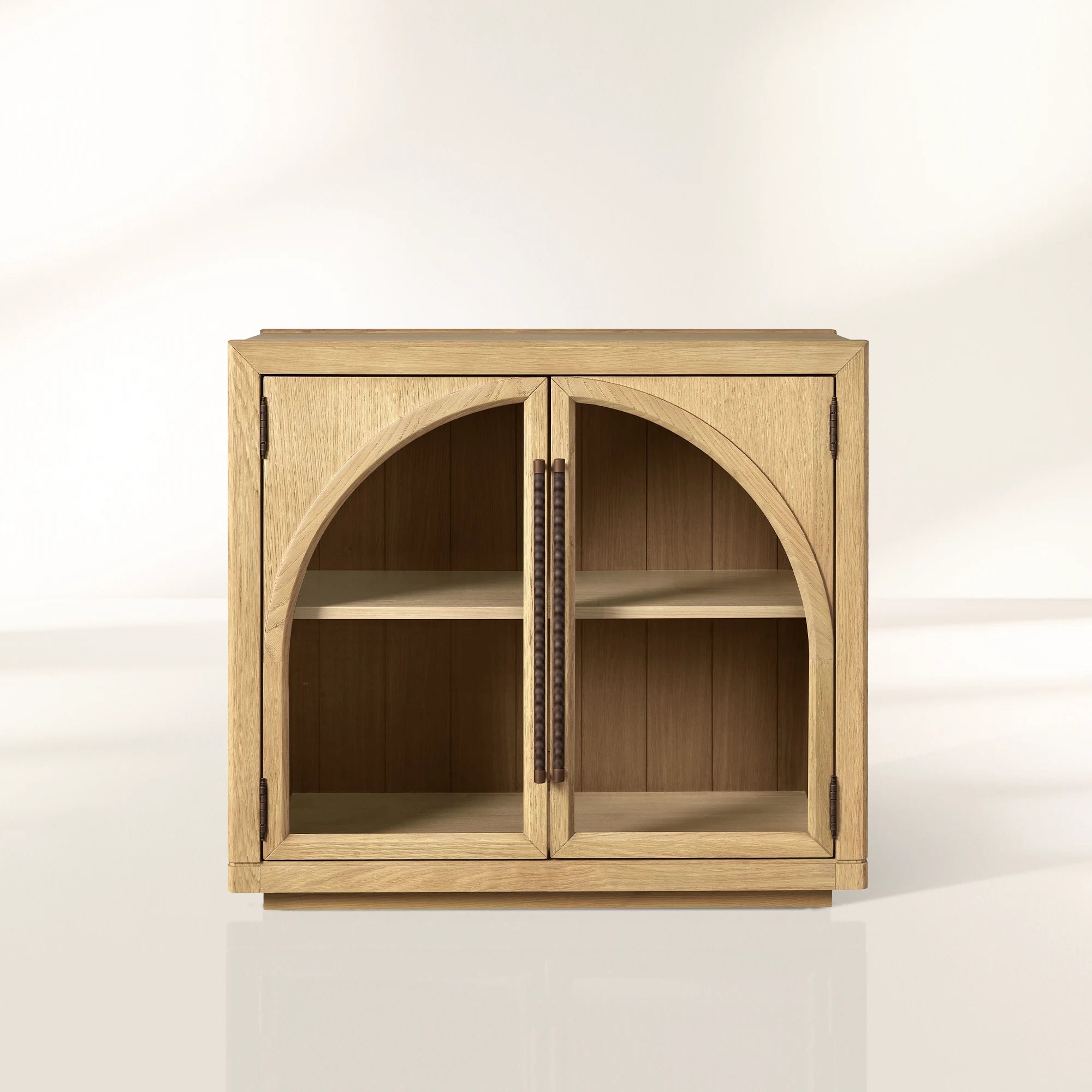 Hattie 16th-Century Sideboards Oak Wood Entrance Cabinets Arched Design Storage Buffet Cabinets