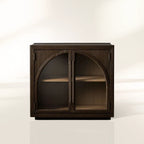 Hattie 16th-Century Sideboards Oak Wood Entrance Cabinets Arched Design Storage Buffet Cabinets