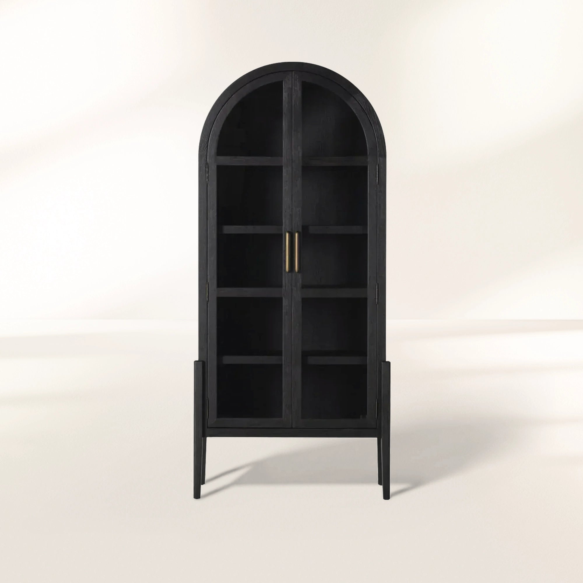 Hattie Open Bookcase Glass Door Tall Display Cabinets Wood File Cabinets Dining Sideboards