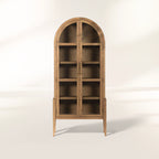 Hattie Open Bookcase Glass Door Tall Display Cabinets Wood File Cabinets Dining Sideboards