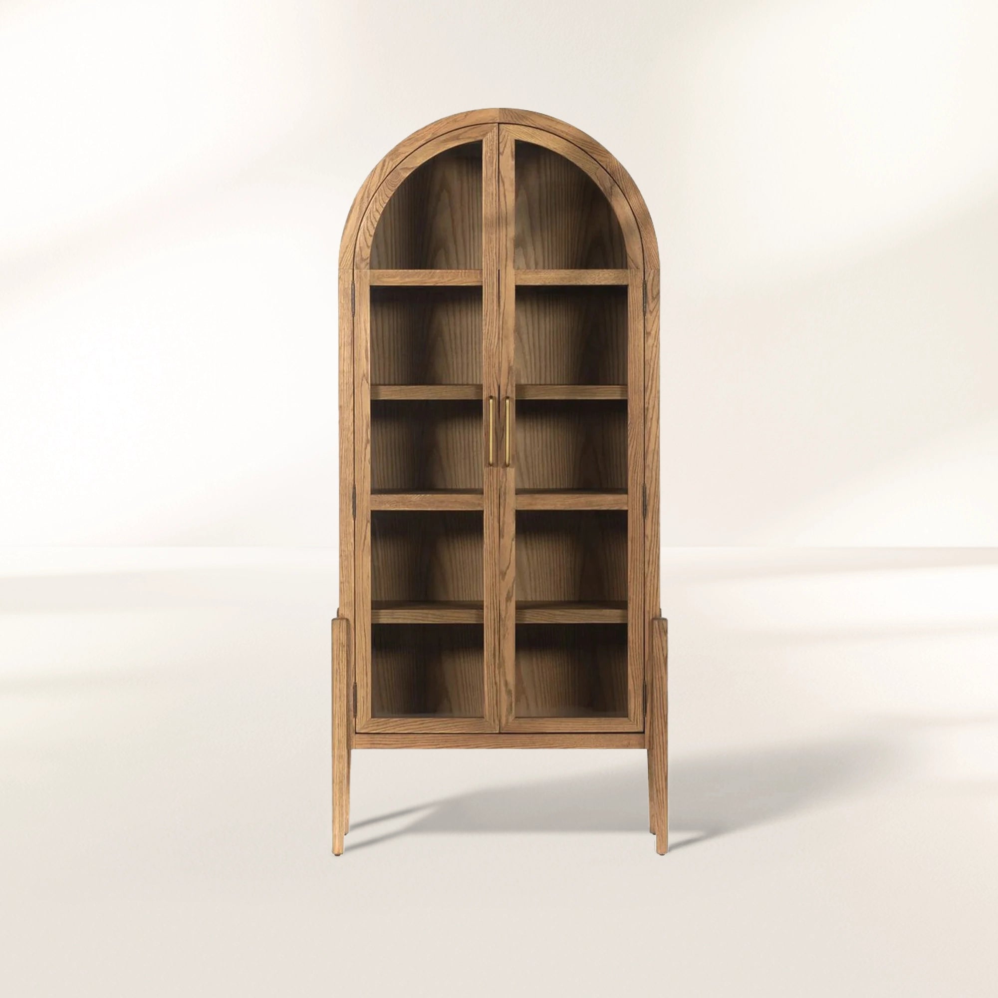 Hattie Open Bookcase Glass Door Tall Display Cabinets Wood File Cabinets Dining Sideboards
