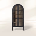 Hattie Open Bookcase Glass Door Tall Display Cabinets Wood File Cabinets Dining Sideboards