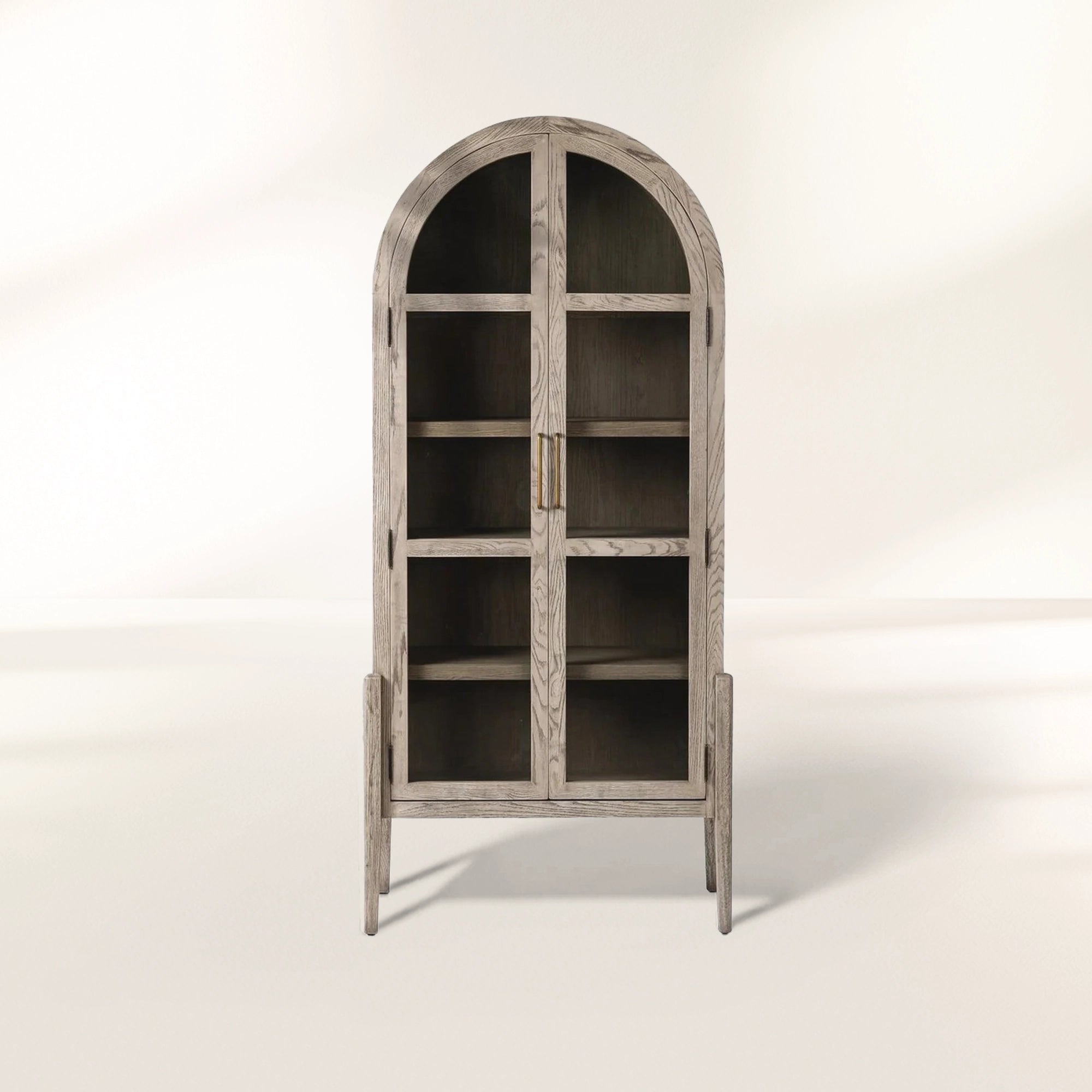 Hattie Open Bookcase Glass Door Tall Display Cabinets Wood File Cabinets Dining Sideboards