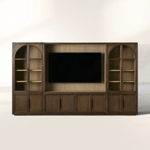 Hattie Solid Oak Wall Unit with Adjustable TV Mount