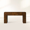 Kalmar Teak Heartwood Entrance Console Table Natural Style Hand-pieced Wood Hallway Entryway Table