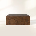 Kalmar Square Coffee Table with Natural Teak Wood Living Room Center Tea Table Cocktail Table Unique Style