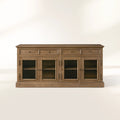 Kensington Reclaimed Glass Buffet-Rustic Farmhouse Reclaimed Wood Cabinet