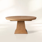 Leighton Ausziehtisch, runder Esstisch aus Holz im Landhausstil mit Einlegeplatten