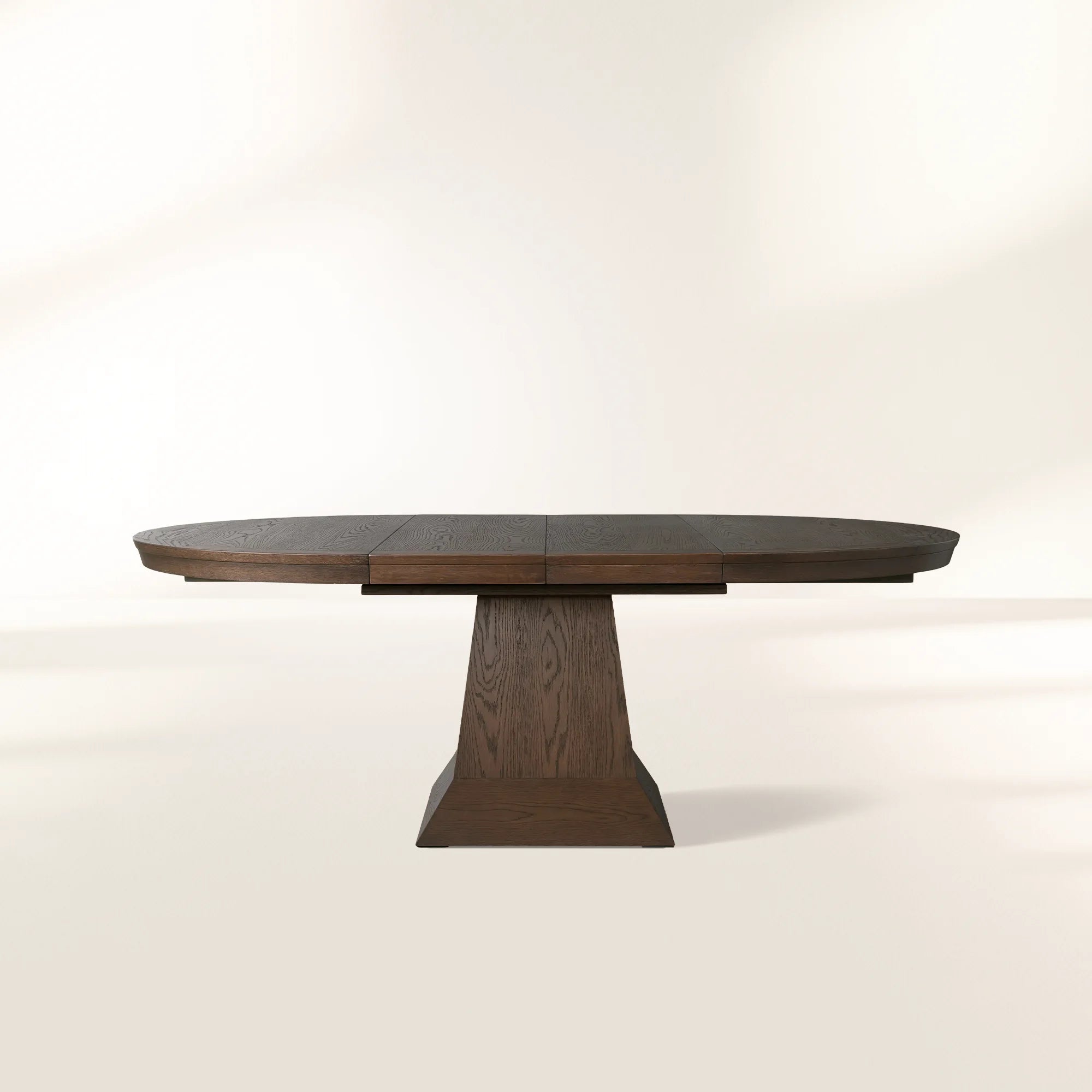 Table de salle à manger extensible Leighton, ronde, en bois, de style champêtre, avec rallonges