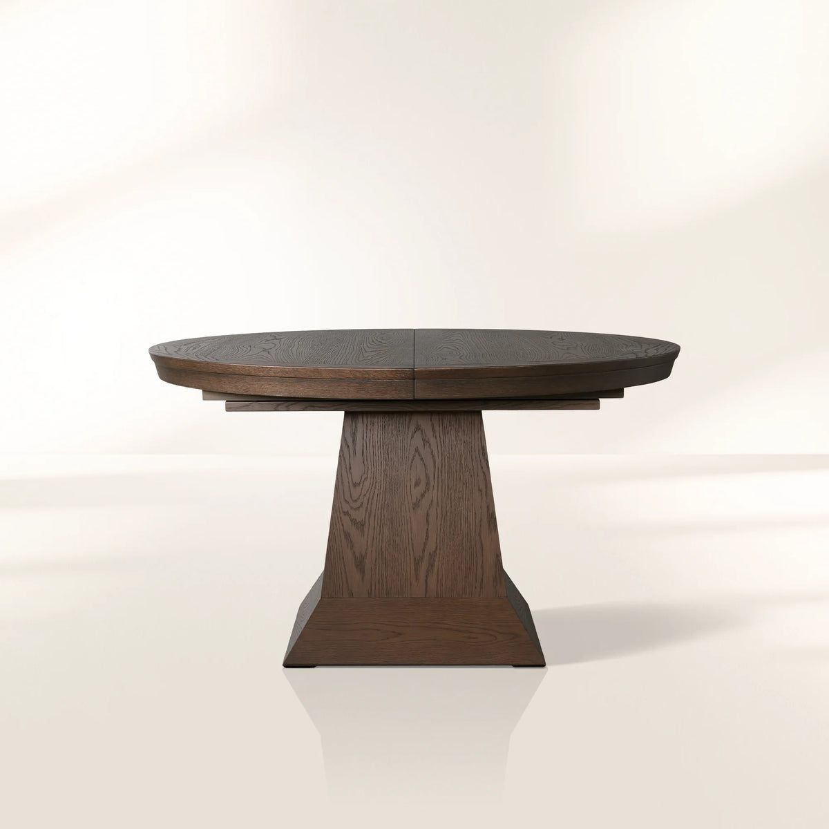Leighton Extension Dining Table Wood Round Rural Dining Table with Lea ...