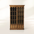 Merritt Wood Living Tall Display Cabinet Vintage Bookcase Solid Pine Entryways Sideboard Storage Cabinet