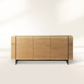Mihaela Wood Sideboard Buffet Storage Cabinet Solid Oak Living Media TV Cabinet Country Entryway Cabinet