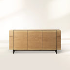 Mihaela Wood Sideboard Buffet Storage Cabinet Solid Oak Living Media TV Cabinet Country Entryway Cabinet