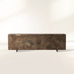 Polanco Ash Wood Buffet Sideboard Living Media TV Cabinet Mosaic-like Entryways Cabinet