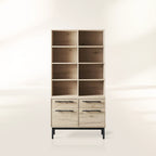Sullivan Office Bookcase File Cabinet Oak Wood Tall Display Cabinet Sideboard
