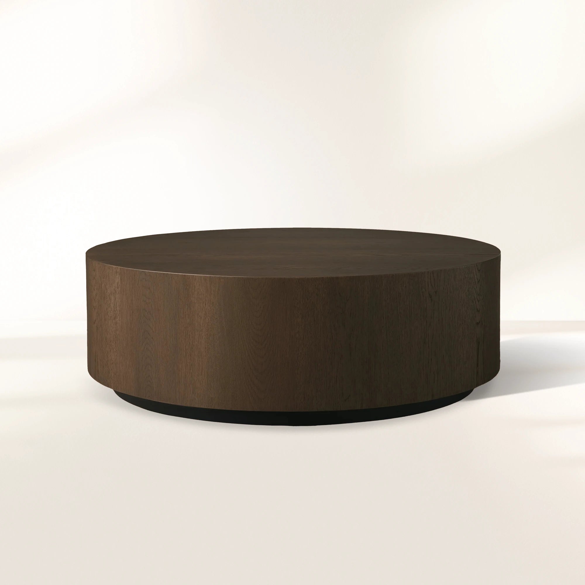 Sullivan Wood Round Coffee Table with Solid Oak Veneers Cocktail Table Living Room Center Tea Table Simplicity Style