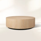 Sullivan Wood Round Coffee Table with Solid Oak Veneers Cocktail Table Living Room Center Tea Table Simplicity Style