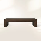 Sullivan Rectangle Waterfall Coffee Table with Solid Oak Wood  Center Tea Table Rural Style Cocktail Table