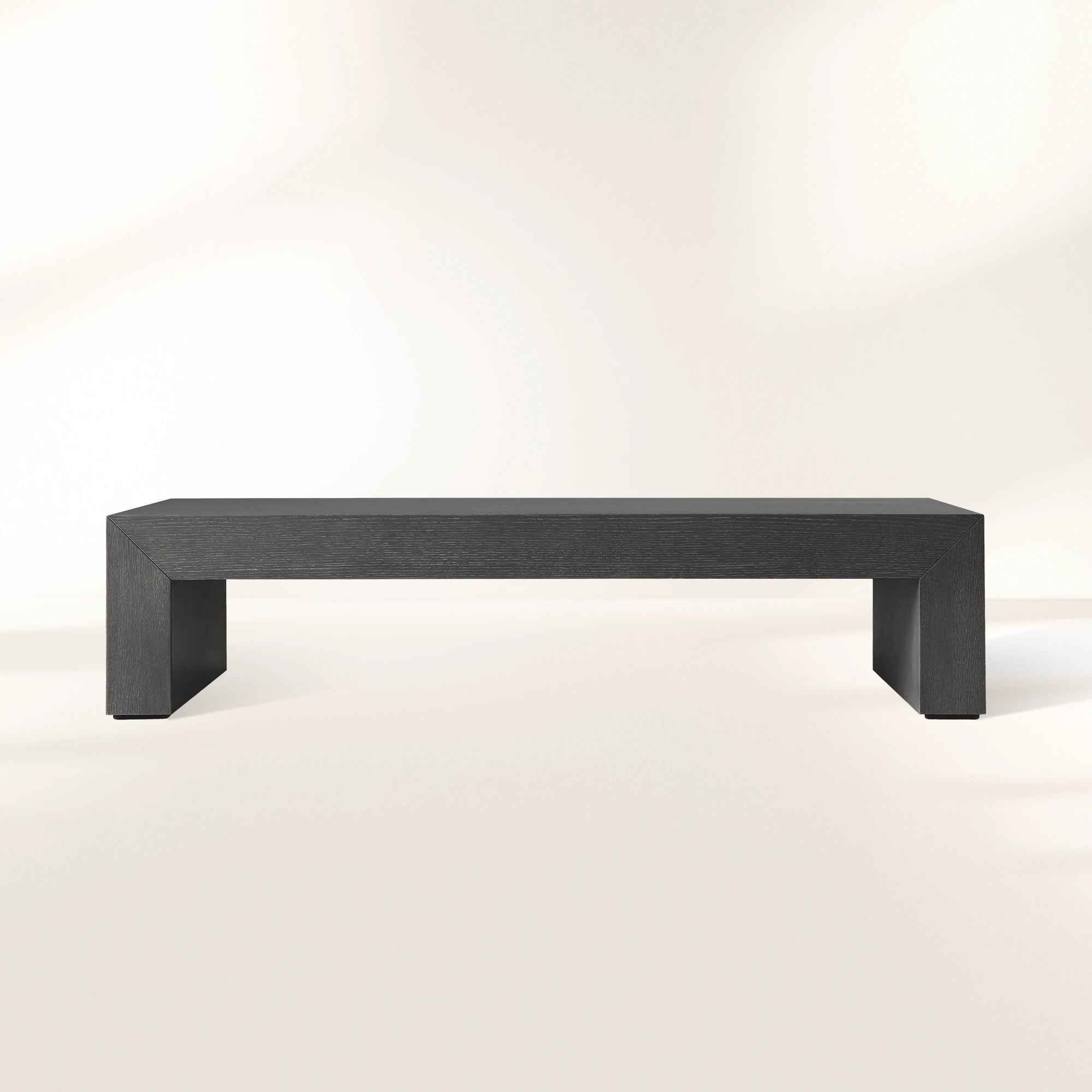Sullivan Rectangle Waterfall Coffee Table with Solid Oak Wood  Center Tea Table Rural Style Cocktail Table