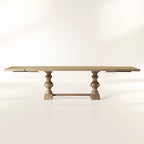 Tuscany Oval Extension Dining Table with Solid Poplar Wood