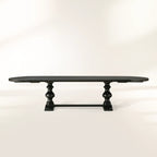 Tuscany Oval Extension Dining Table with Solid Poplar Wood