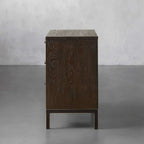 Palmer Large Nightstand with Oak Wood Nightside Table Bedroom 3-Drawer Cabinet