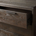 Palmer Large Nightstand with Oak Wood Nightside Table Bedroom 3-Drawer Cabinet