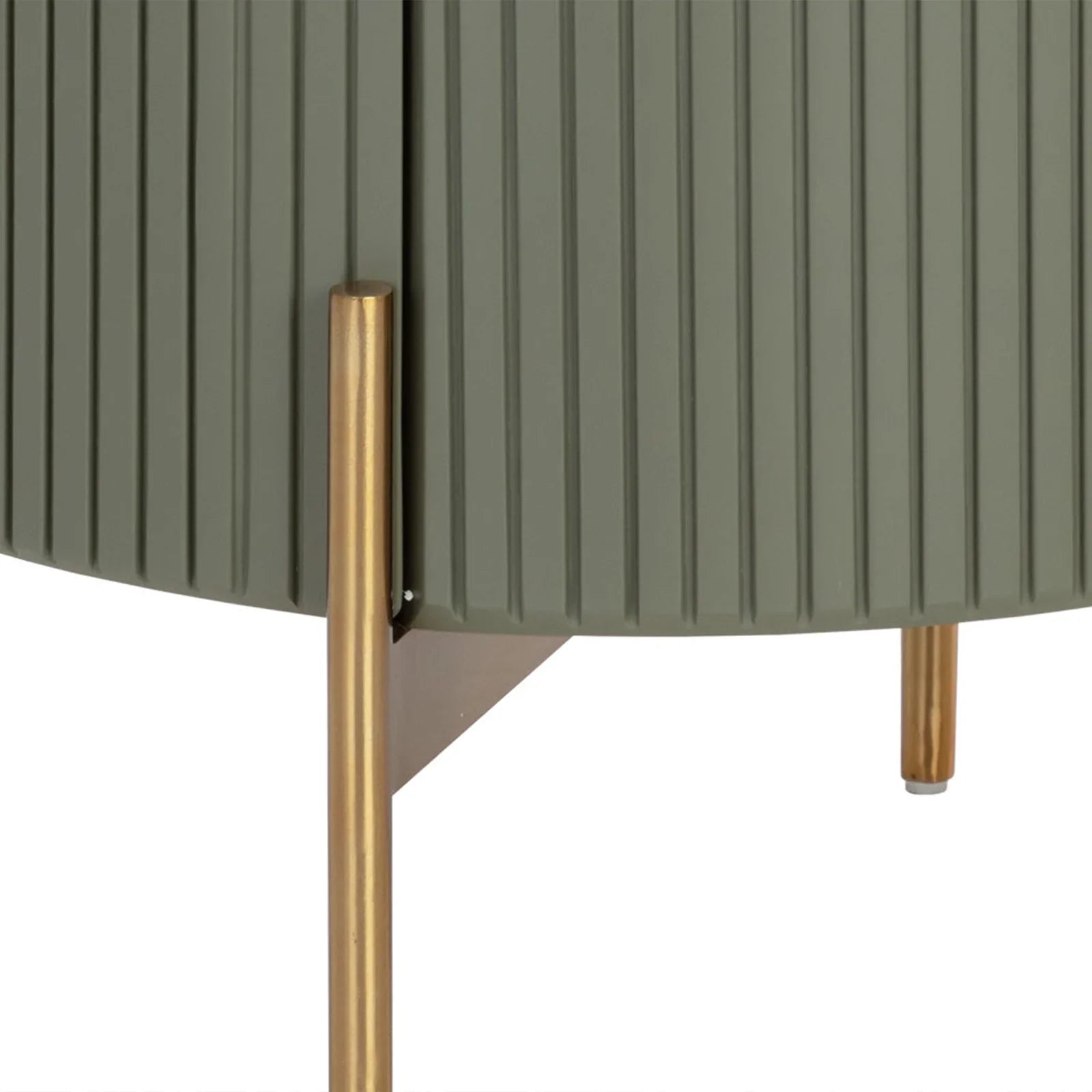 Panoso Holz-Nachttisch mit goldenem Stahlgestell, luxuriöser Nachttisch