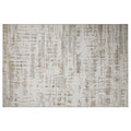 Puxina Abstract Linear Texture Neutral Area Rug with Minimalist Order & Casual Art Carpet Modern Linear Texture Style