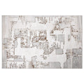 Puxina Soft Layered Block Abstract Neutral Area Rug with Minimalist Modern Industrial Style Carpet Sketch Deconstructed Style