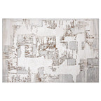 Puxina Soft Layered Block Abstract Neutral Area Rug with Minimalist Modern Industrial Style Carpet Sketch Deconstructed Style