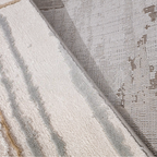 Puxina Soft Layered Block Abstract Neutral Area Rug with Minimalist Modern Industrial Style Carpet Sketch Deconstructed Style